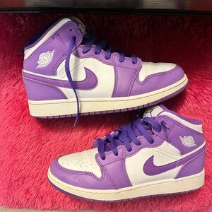 Jordan Kids Sneakers Purple and White